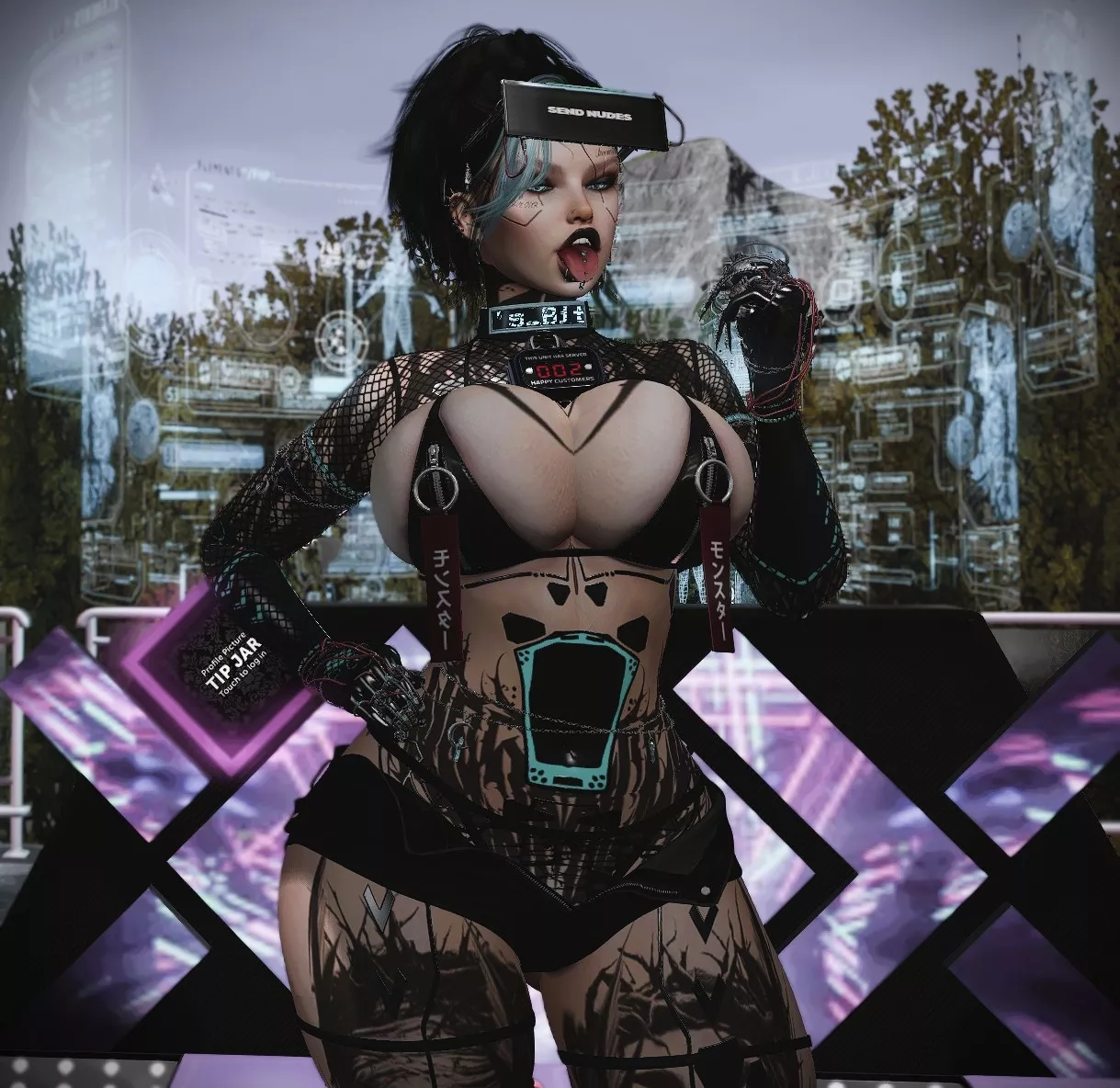 Second Life Escort Blacksilk V on Dark Nights