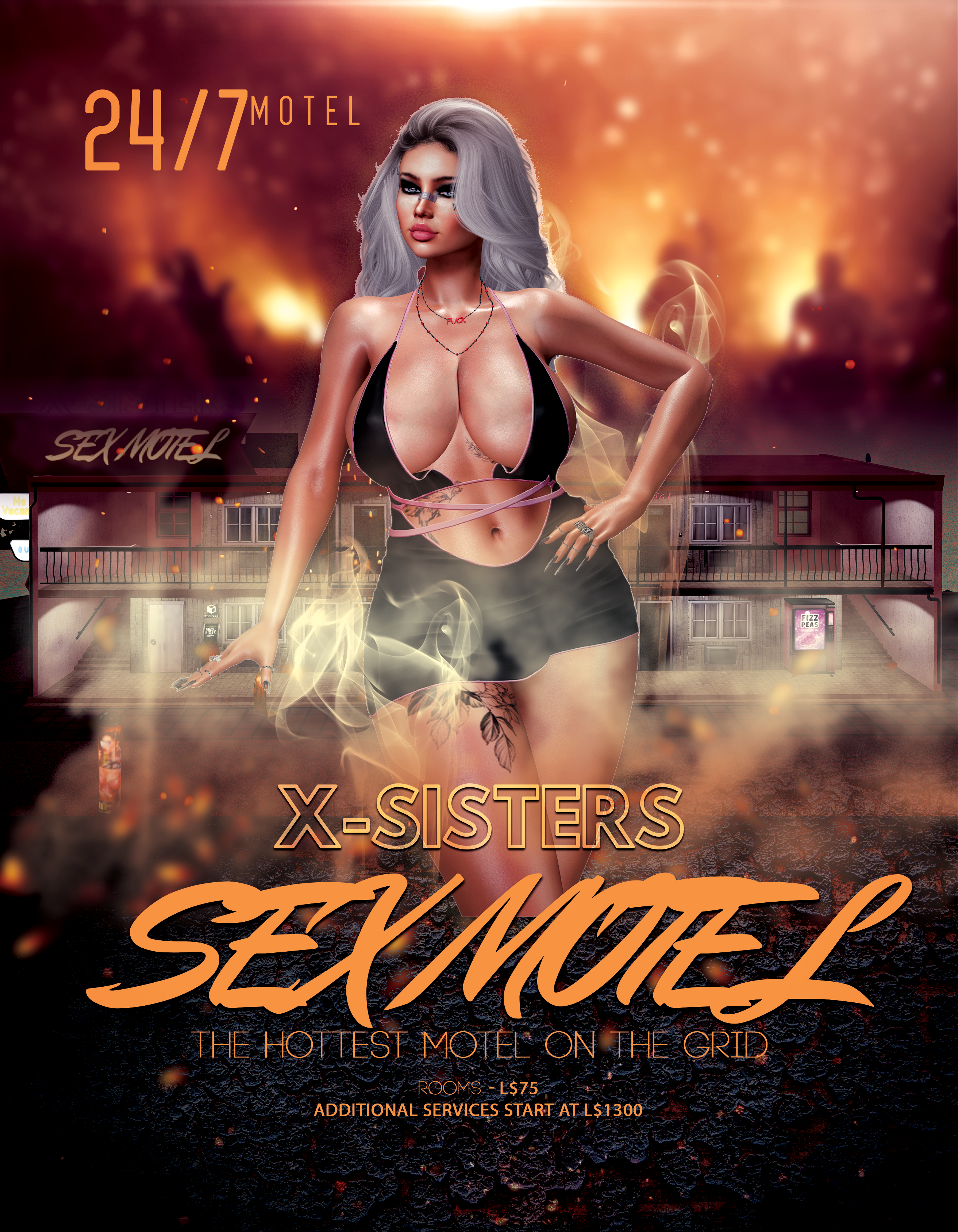 X-Sisters Sex Motel Official Guide Poster