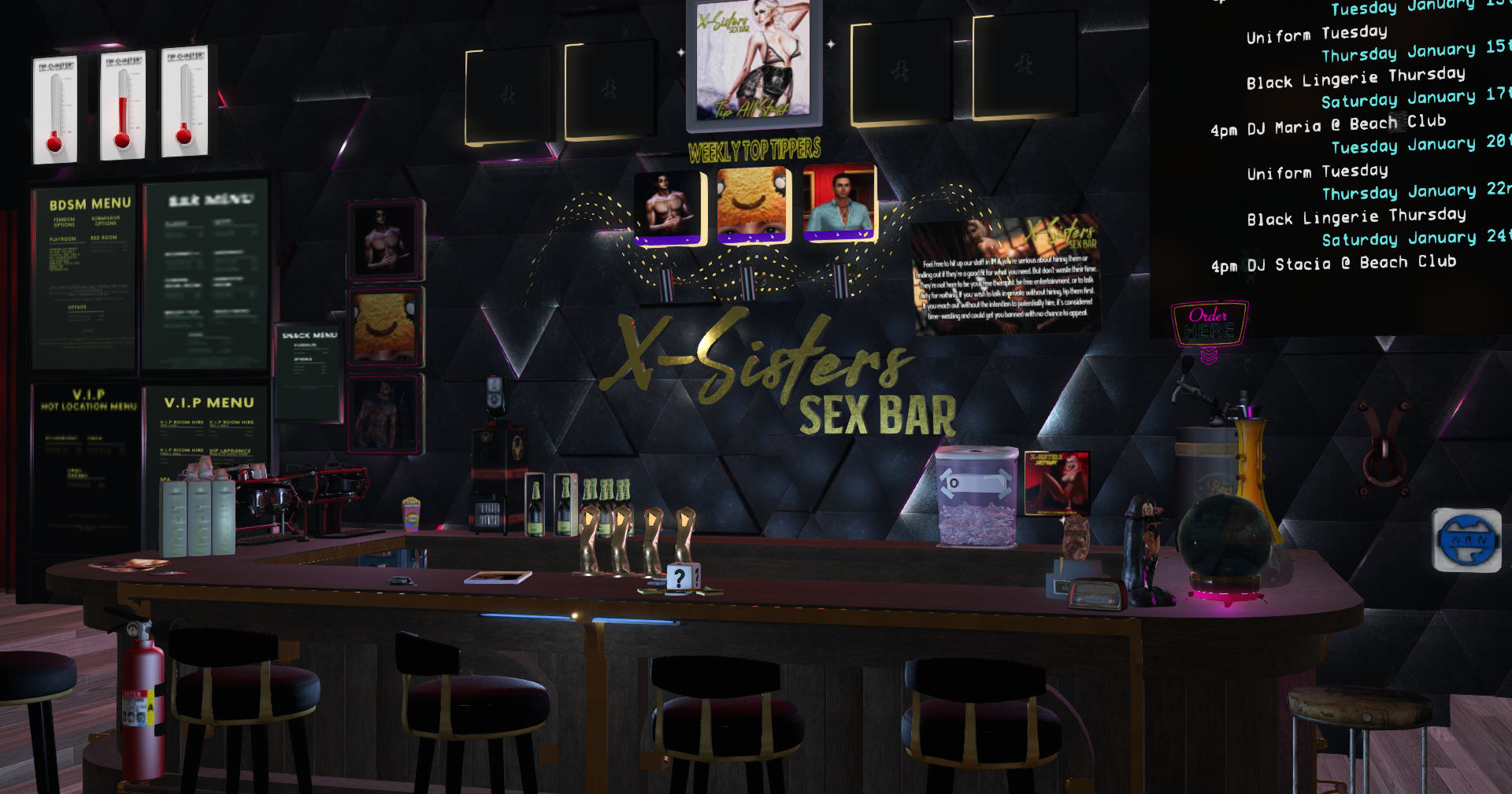 X-Sisters Sex Bar Interior