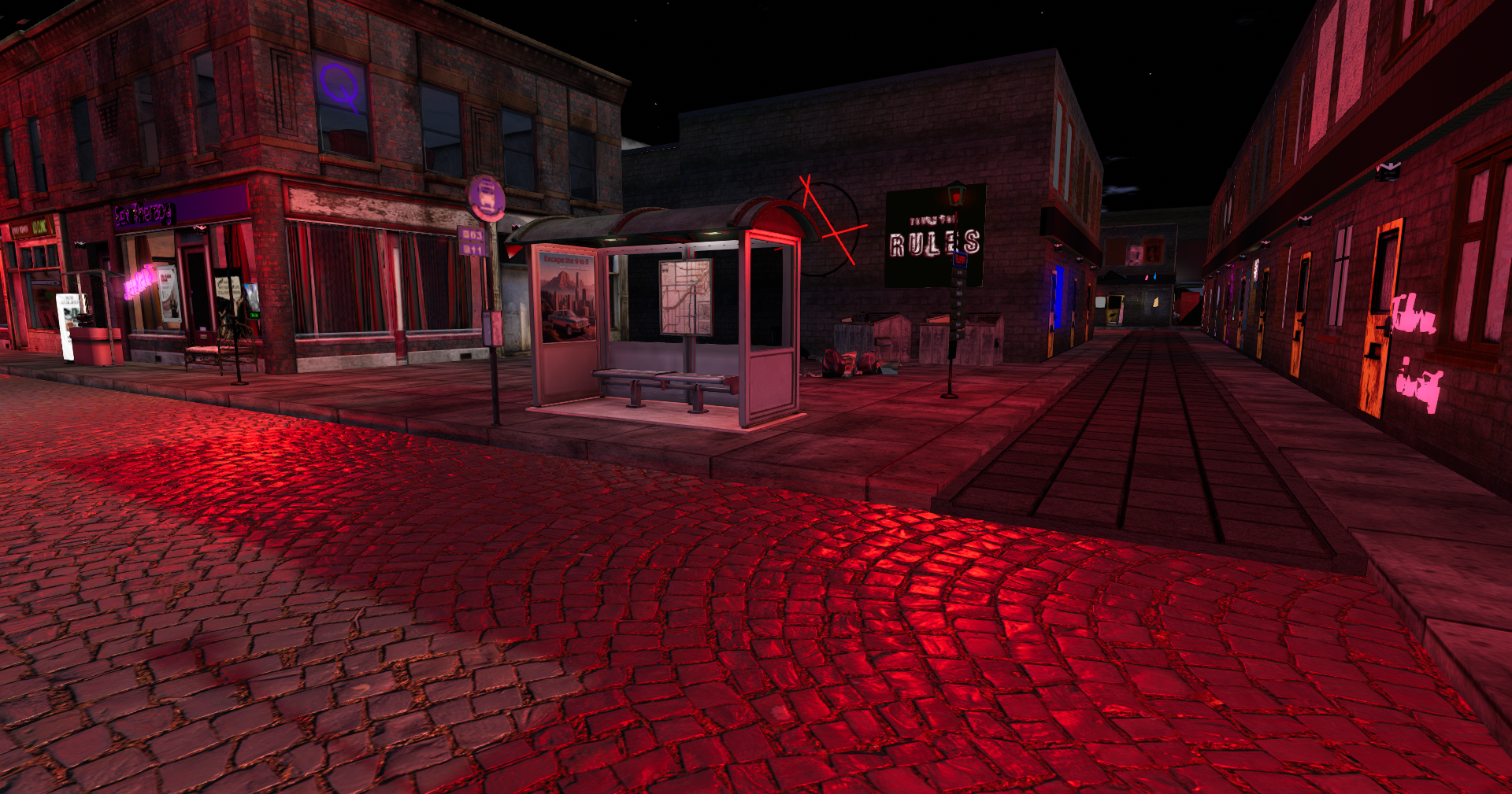 Urban Roleplay Street in Second Life